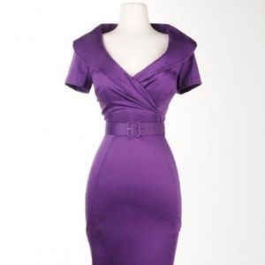 Christina Dress, purple by Pinup Girl Clothing, Md
